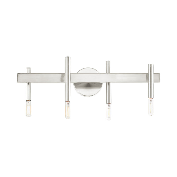Livex Lighting 15584-91 Four Light Vanity, Brushed Nickel