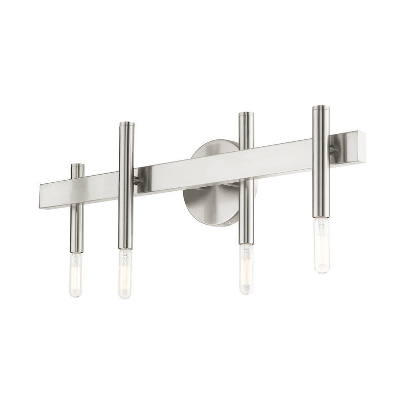 Livex Lighting 15584-91 Four Light Vanity, Brushed Nickel