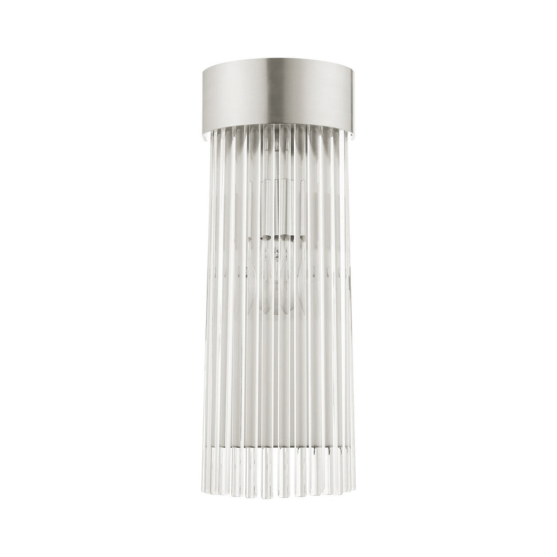 Livex Lighting 15711-91 One Light Wall Sconce, Brushed Nickel