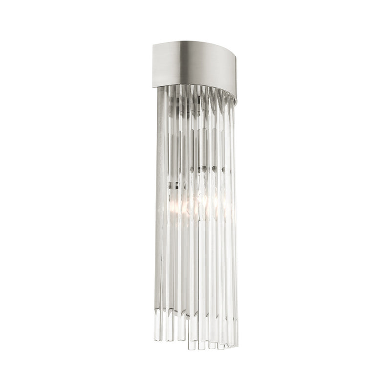 Livex Lighting 15711-91 One Light Wall Sconce, Brushed Nickel
