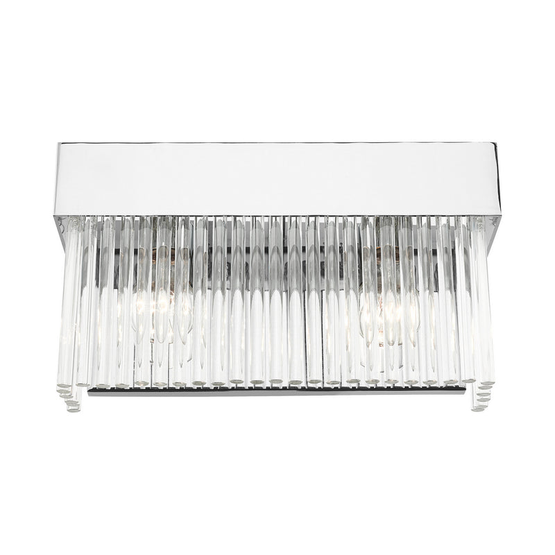 Livex Lighting 15712-05 Two Light Wall Sconce, Polished Chrome