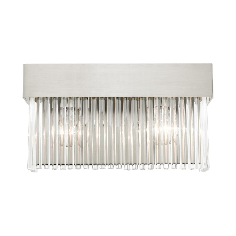 Livex Lighting 15712-91 Two Light Wall Sconce, Brushed Nickel