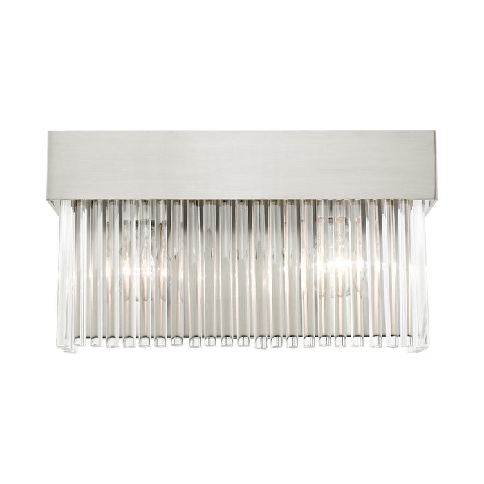 Livex Lighting 15712-91 Two Light Wall Sconce, Brushed Nickel