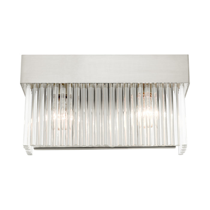 Livex Lighting 15712-91 Two Light Wall Sconce, Brushed Nickel