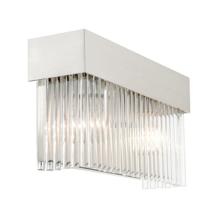 Livex Lighting 15712-91 Two Light Wall Sconce, Brushed Nickel