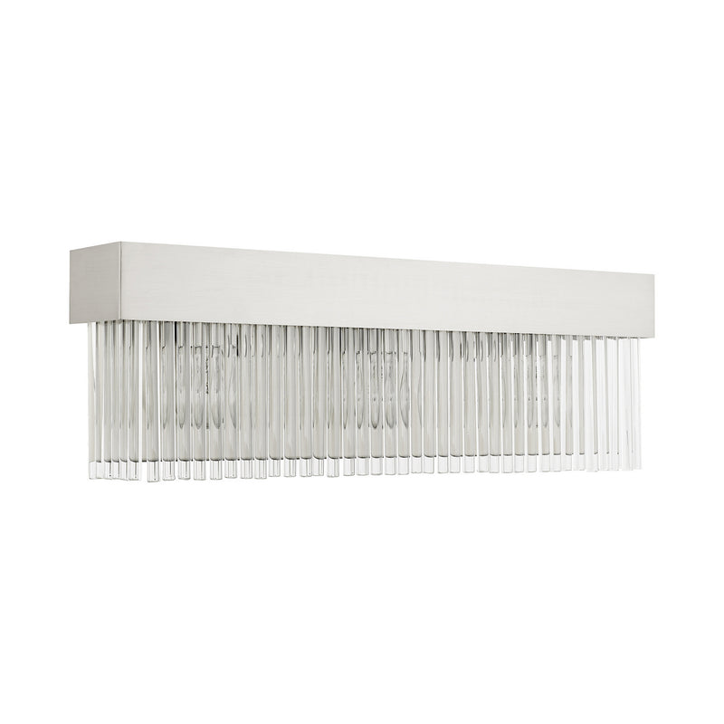 Livex Lighting 15713-91 Three Light Wall Sconce, Brushed Nickel