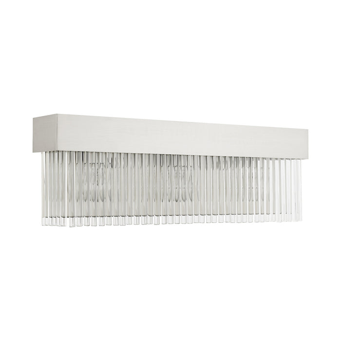 Livex Lighting 15713-91 Three Light Wall Sconce, Brushed Nickel