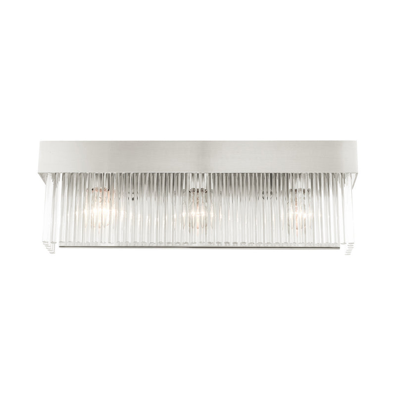 Livex Lighting 15713-91 Three Light Wall Sconce, Brushed Nickel