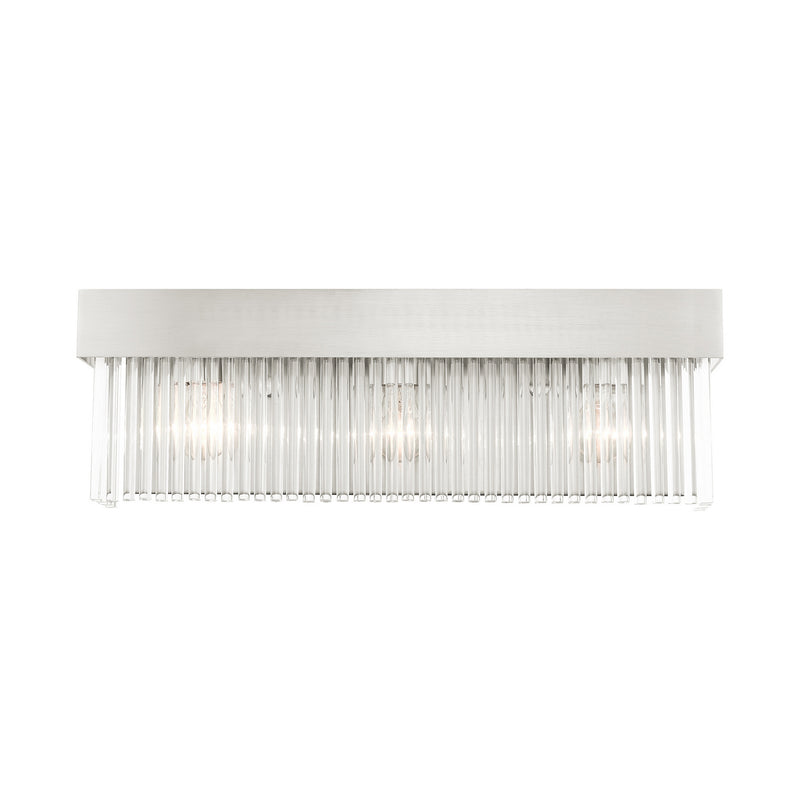 Livex Lighting 15713-91 Three Light Wall Sconce, Brushed Nickel