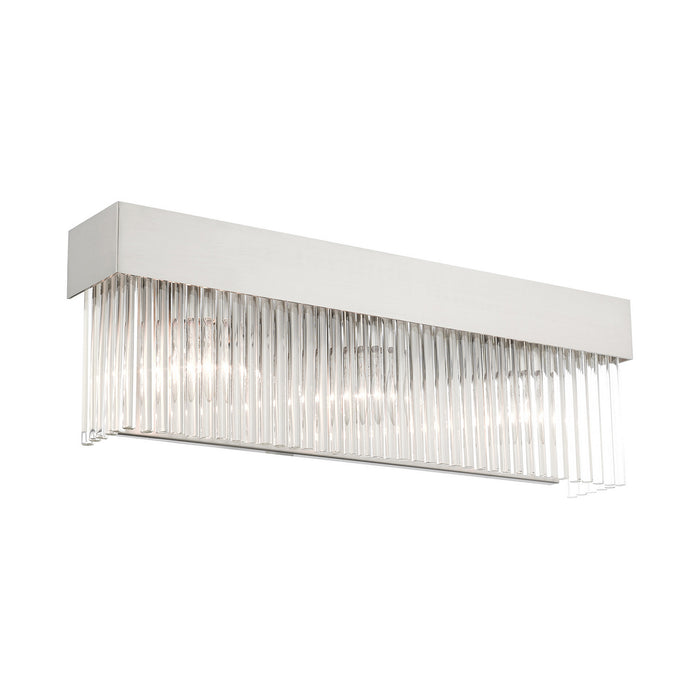 Livex Lighting 15713-91 Three Light Wall Sconce, Brushed Nickel