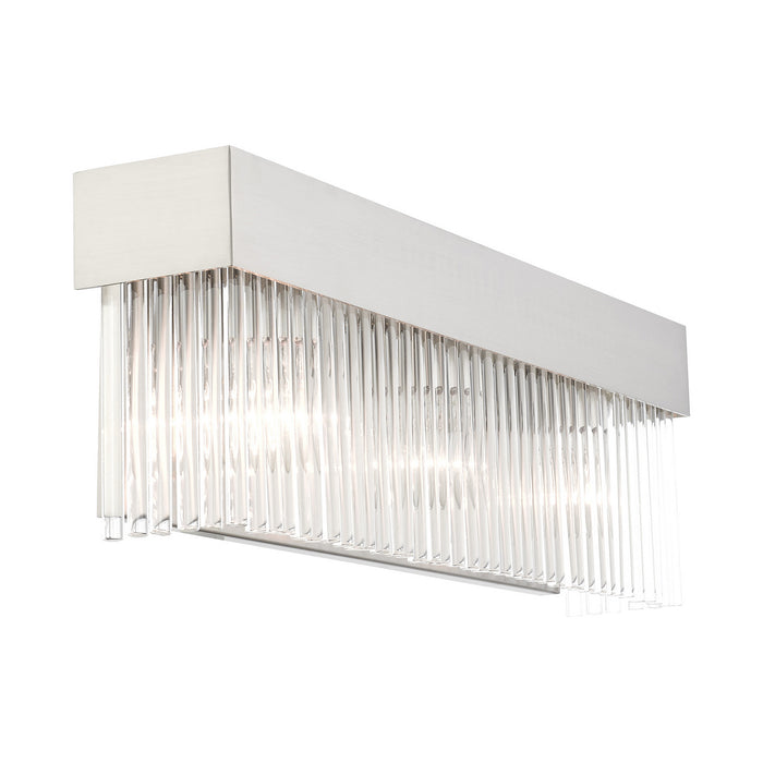 Livex Lighting 15713-91 Three Light Wall Sconce, Brushed Nickel