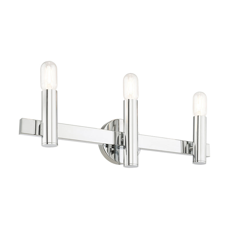 Livex Lighting 15833-05 Three Light Vanity, Polished Chrome