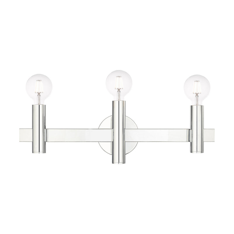 Livex Lighting 15833-05 Three Light Vanity, Polished Chrome