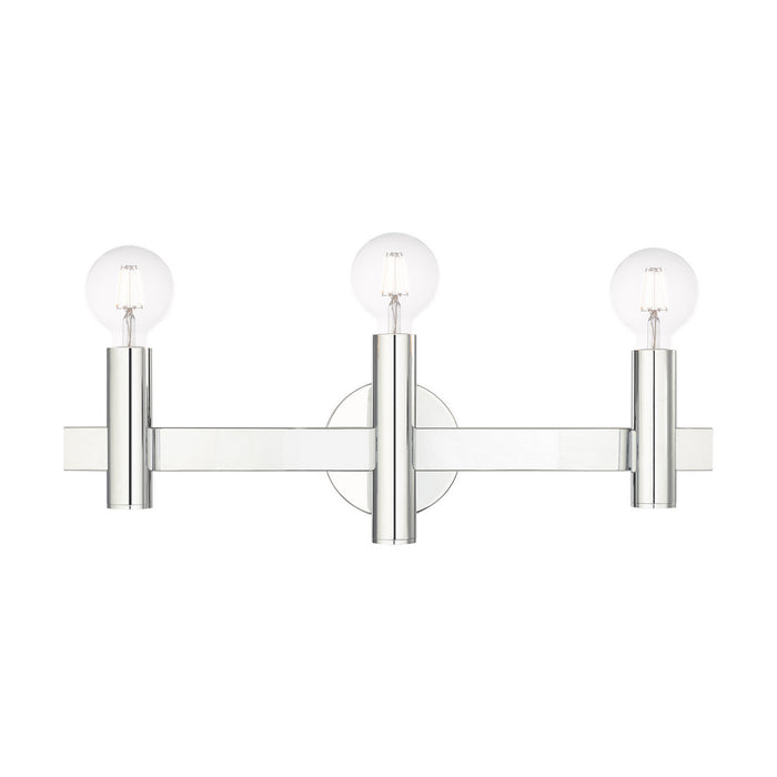 Livex Lighting 15833-05 Three Light Vanity, Polished Chrome
