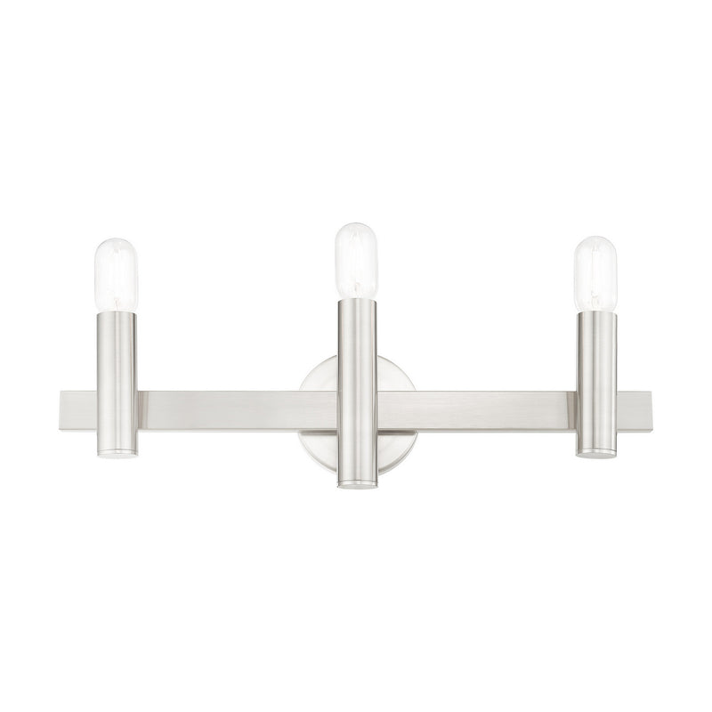 Livex Lighting 15833-91 Three Light Vanity, Brushed Nickel