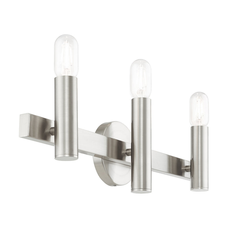 Livex Lighting 15833-91 Three Light Vanity, Brushed Nickel