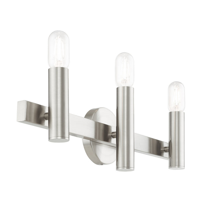 Livex Lighting 15833-91 Three Light Vanity, Brushed Nickel
