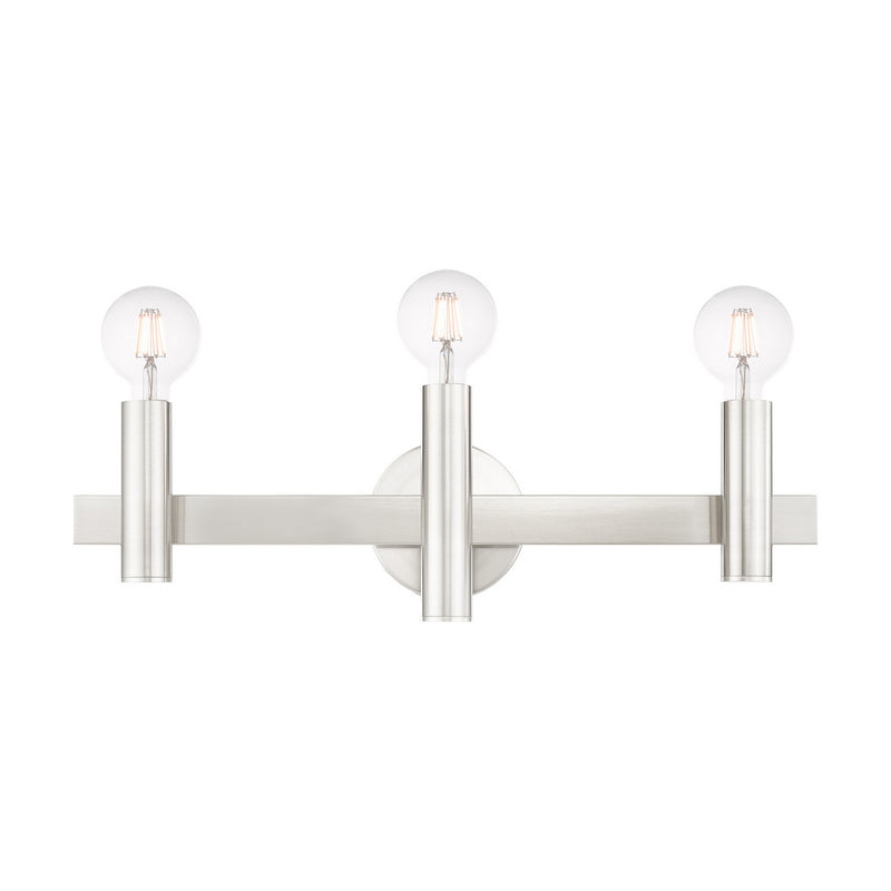 Livex Lighting 15833-91 Three Light Vanity, Brushed Nickel