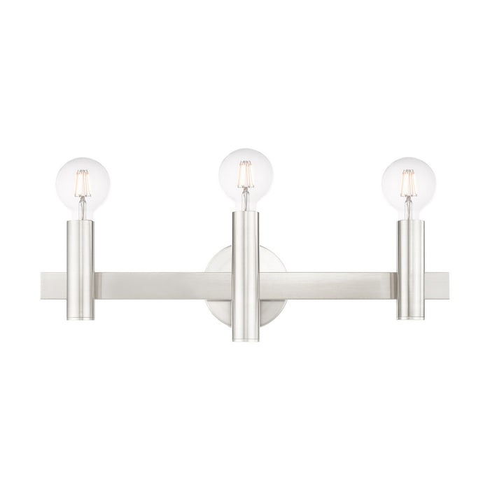 Livex Lighting 15833-91 Three Light Vanity, Brushed Nickel