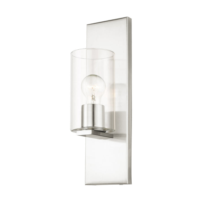 Livex Lighting 16551-91 One Light Wall Sconce, Brushed Nickel