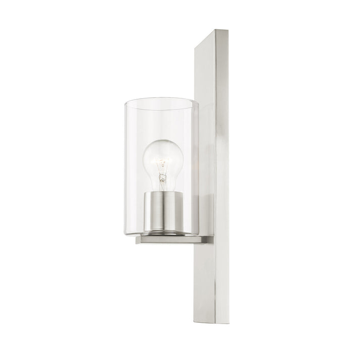 Livex Lighting 16551-91 One Light Wall Sconce, Brushed Nickel