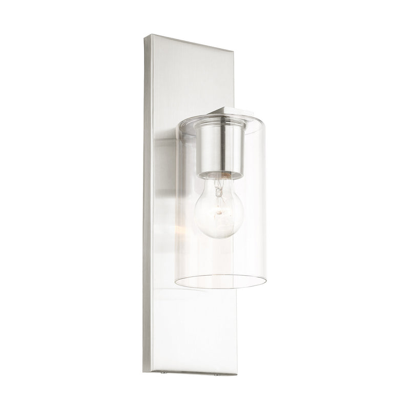 Livex Lighting 16551-91 One Light Wall Sconce, Brushed Nickel