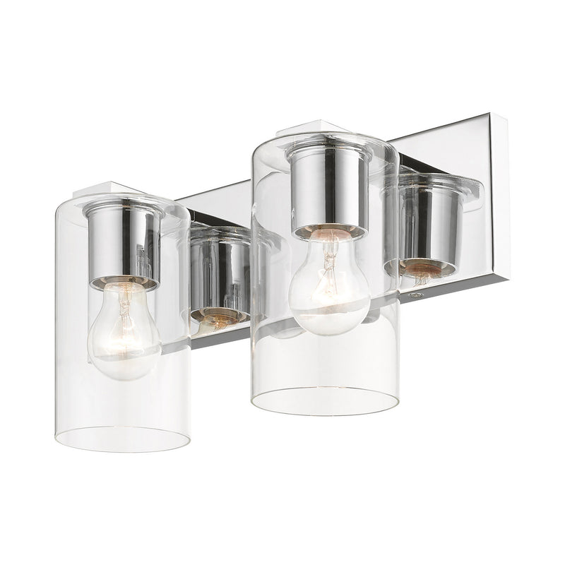Livex Lighting 16552-05 Two Light Vanity, Polished Chrome