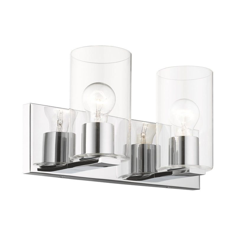 Livex Lighting 16552-05 Two Light Vanity, Polished Chrome