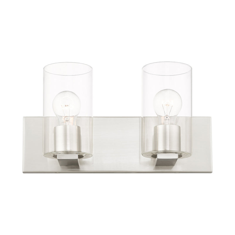 Livex Lighting 16552-91 Two Light Vanity, Brushed Nickel