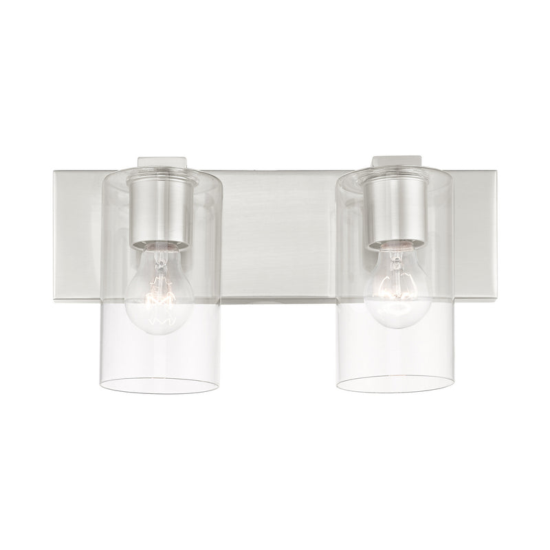 Livex Lighting 16552-91 Two Light Vanity, Brushed Nickel