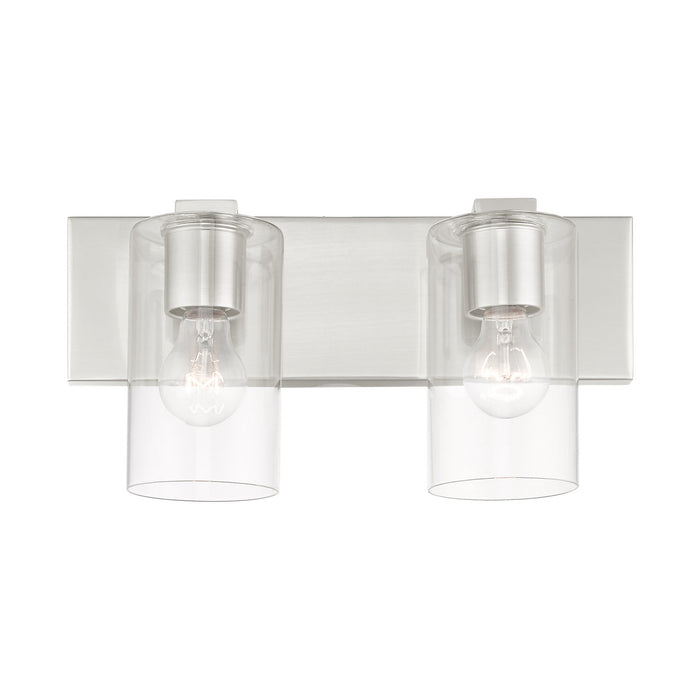 Livex Lighting 16552-91 Two Light Vanity, Brushed Nickel