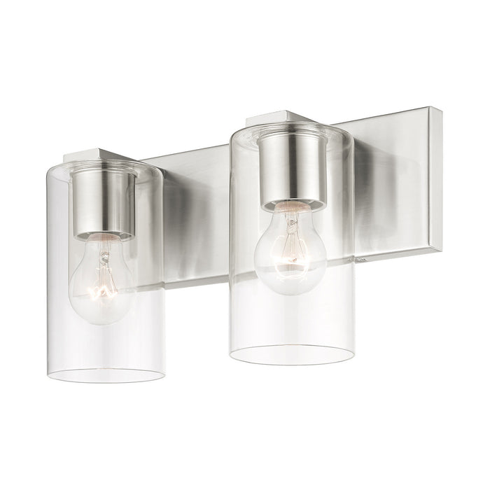 Livex Lighting 16552-91 Two Light Vanity, Brushed Nickel