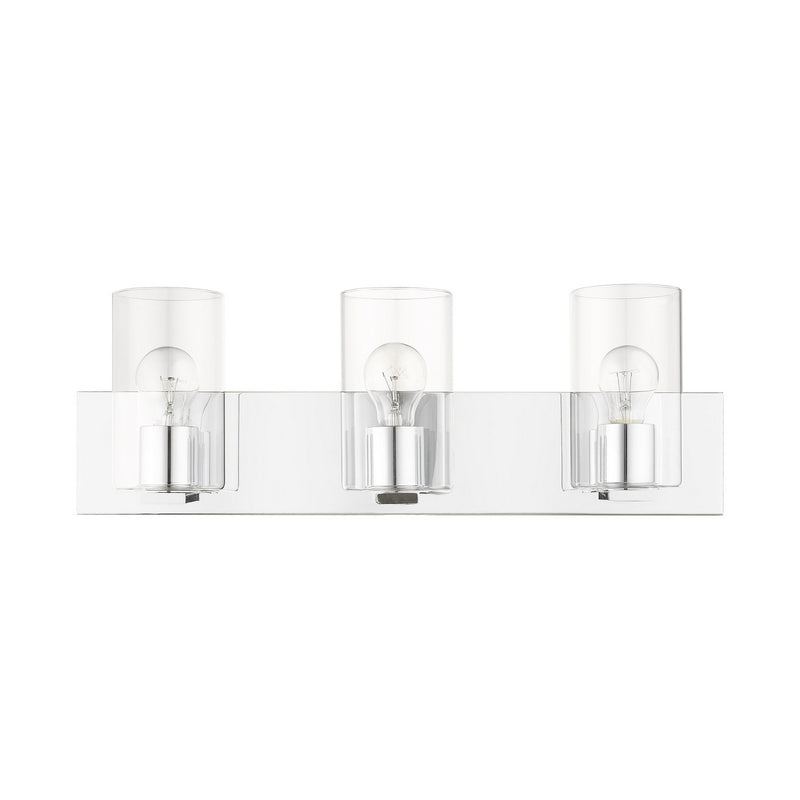 Livex Lighting 16553-05 Three Light Vanity, Polished Chrome