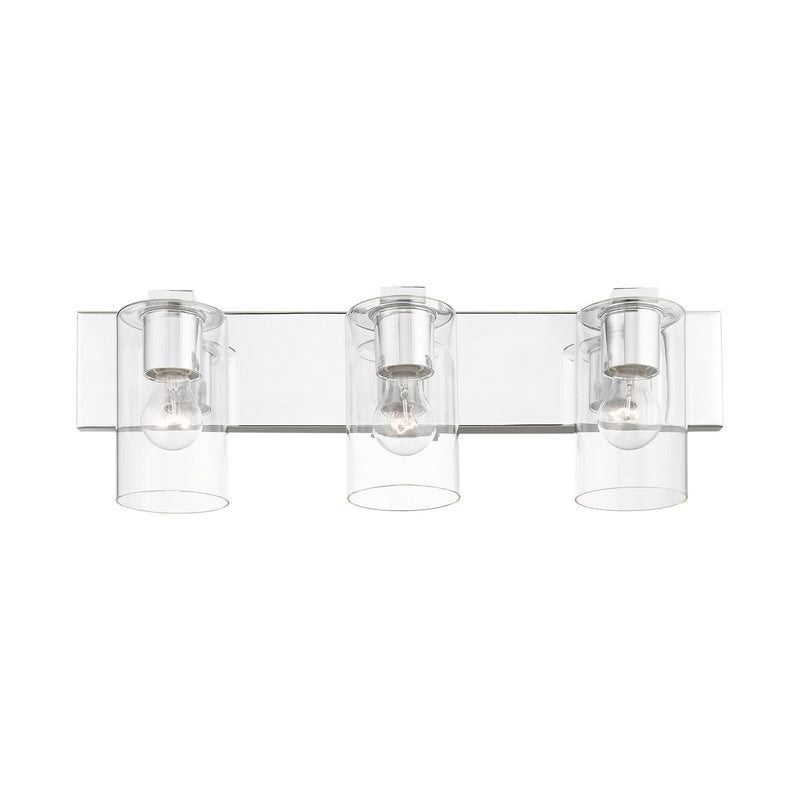 Livex Lighting 16553-05 Three Light Vanity, Polished Chrome