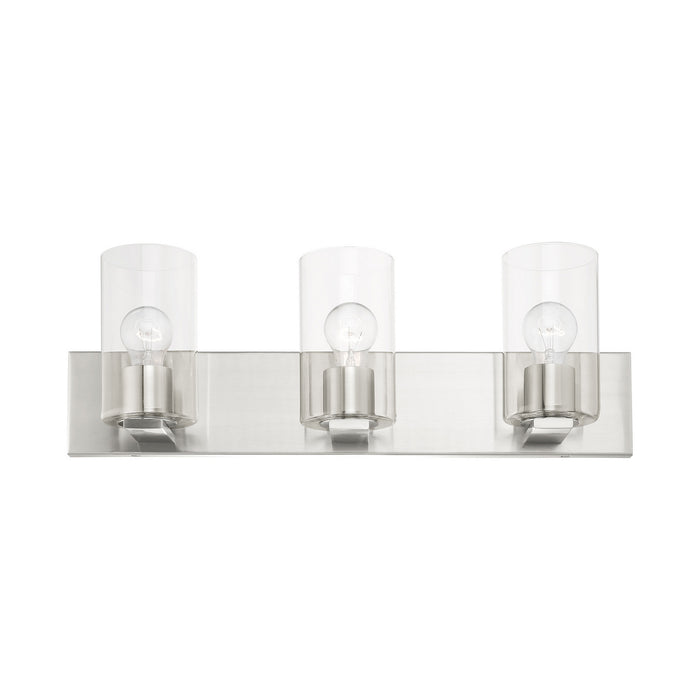 Livex Lighting 16553-91 Three Light Vanity, Brushed Nickel