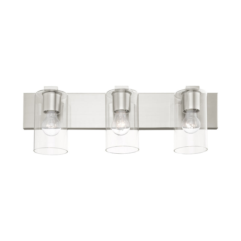 Livex Lighting 16553-91 Three Light Vanity, Brushed Nickel