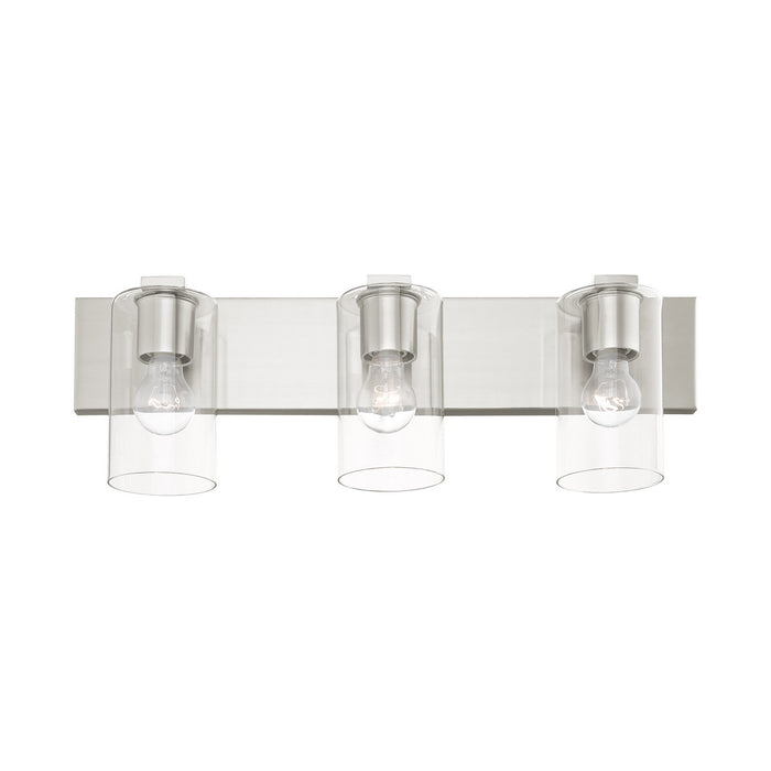 Livex Lighting 16553-91 Three Light Vanity, Brushed Nickel