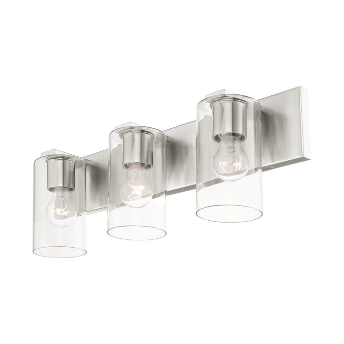 Livex Lighting 16553-91 Three Light Vanity, Brushed Nickel