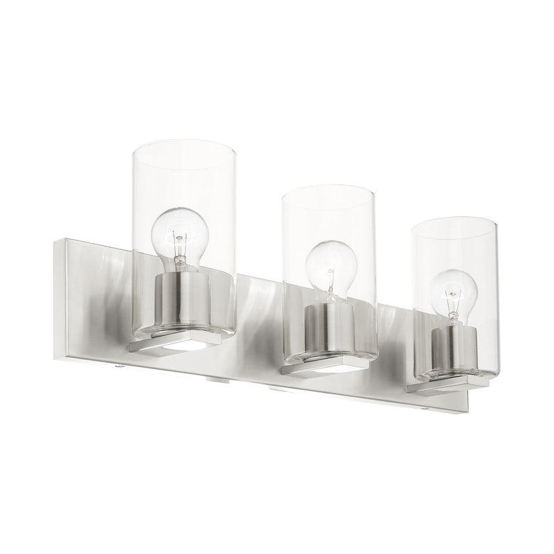 Livex Lighting 16553-91 Three Light Vanity, Brushed Nickel