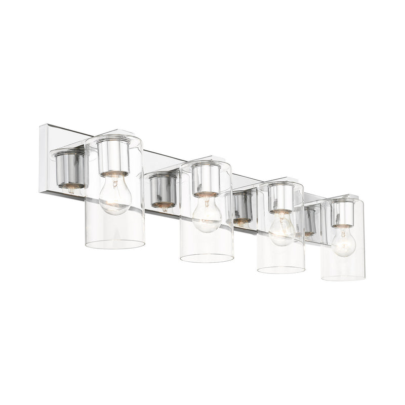Livex Lighting 16554-05 Four Light Vanity, Polished Chrome