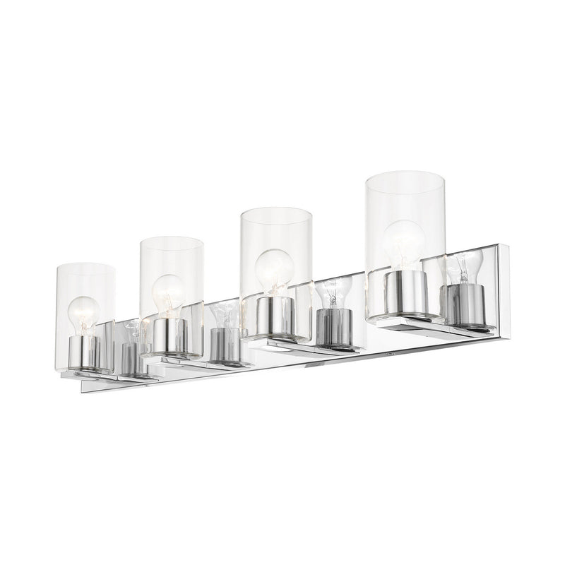 Livex Lighting 16554-05 Four Light Vanity, Polished Chrome