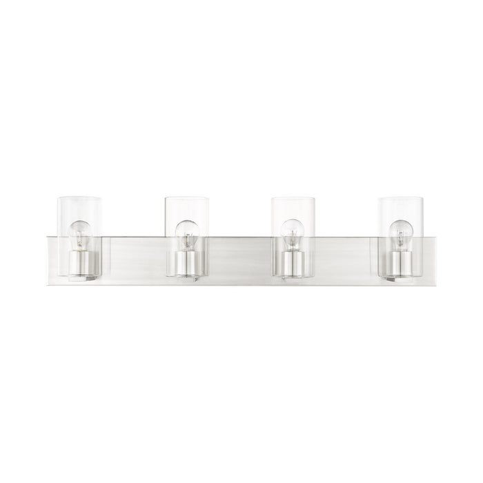 Livex Lighting 16554-91 Four Light Vanity, Brushed Nickel