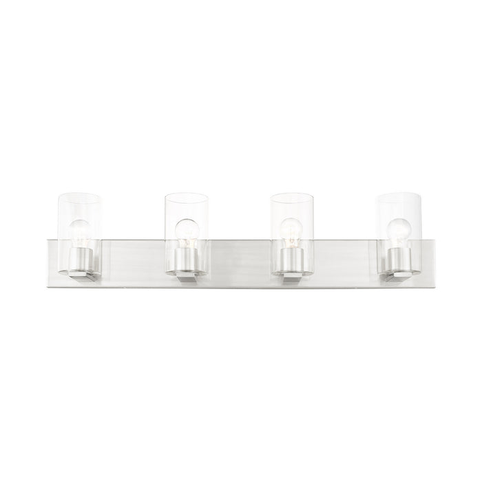 Livex Lighting 16554-91 Four Light Vanity, Brushed Nickel