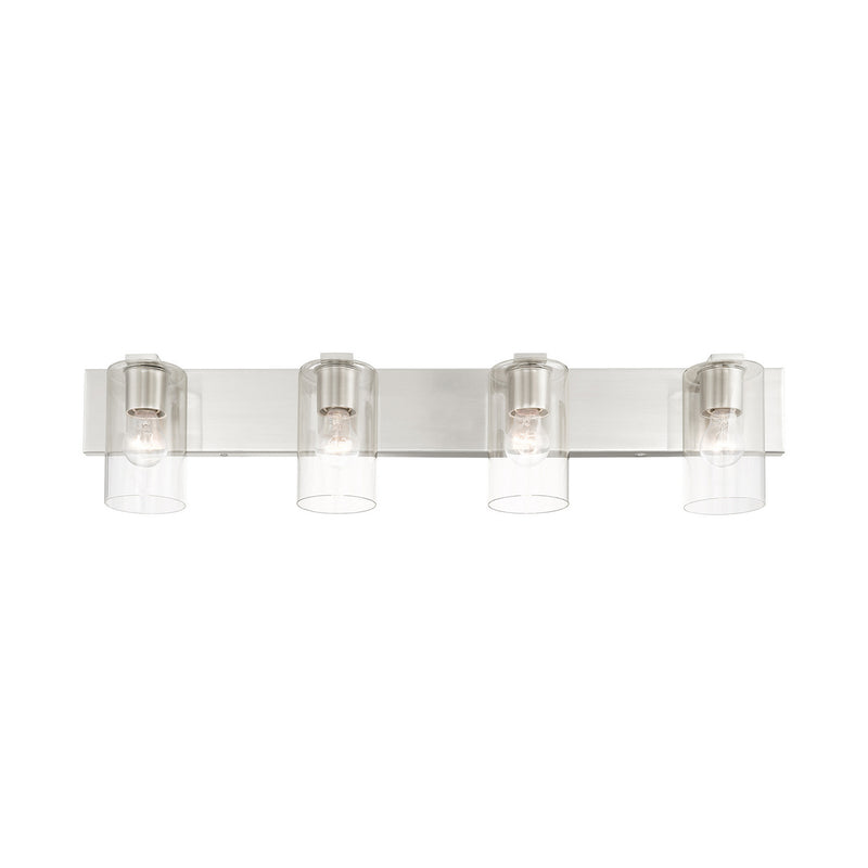 Livex Lighting 16554-91 Four Light Vanity, Brushed Nickel