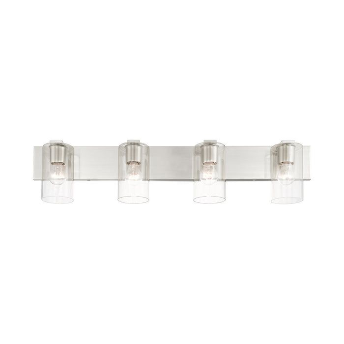 Livex Lighting 16554-91 Four Light Vanity, Brushed Nickel