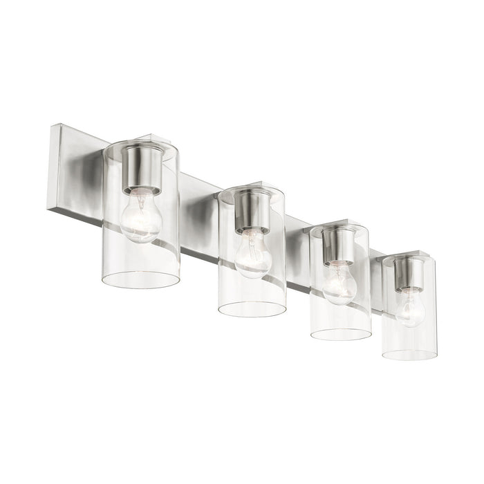 Livex Lighting 16554-91 Four Light Vanity, Brushed Nickel