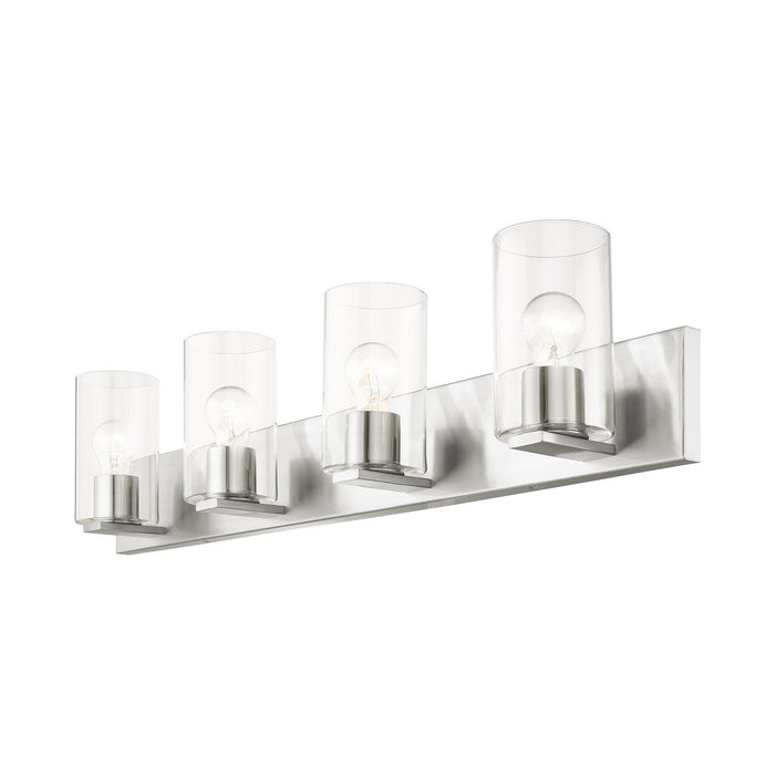 Livex Lighting 16554-91 Four Light Vanity, Brushed Nickel