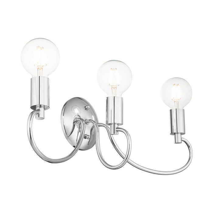 Livex Lighting 16583-05 Three Light Vanity, Polished Chrome