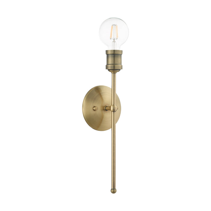 Livex Lighting 16711-01 One Light Wall Sconce, Antique Brass