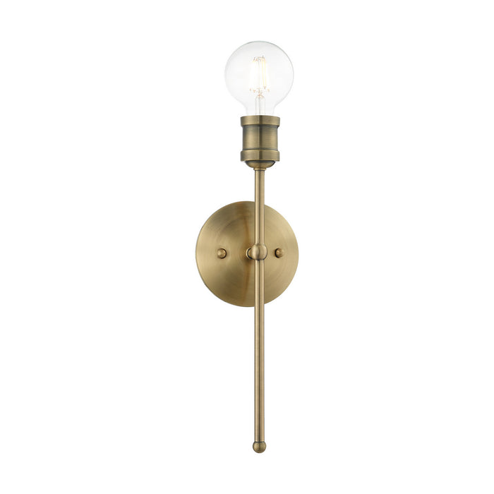 Livex Lighting 16711-01 One Light Wall Sconce, Antique Brass